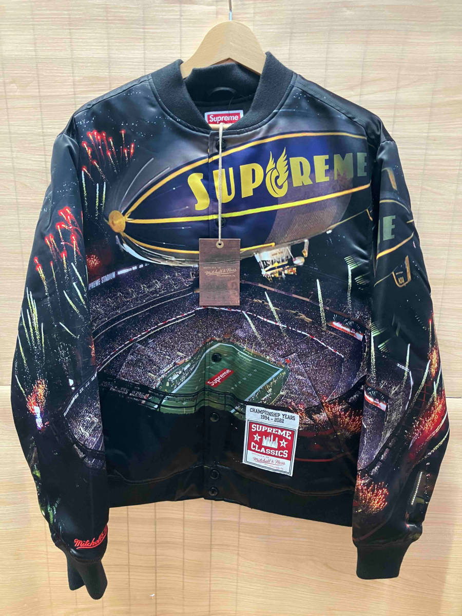 Supreme × Mitchell ＆ Ness /シュプリーム×ミッチェルアンドネス/Stadium Satin Varsity Jacket/スタジアム/総柄/CHAMPIONSHIP YEARS_画像1