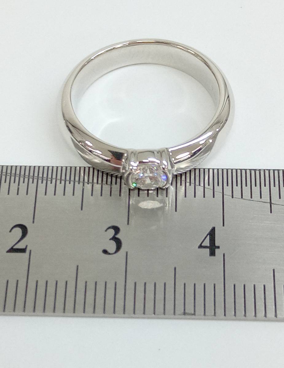 TIFFANY＆Co. (T&Co.) ティファニー Pt950 ダイヤ 0.25ct 9号 リング_画像7