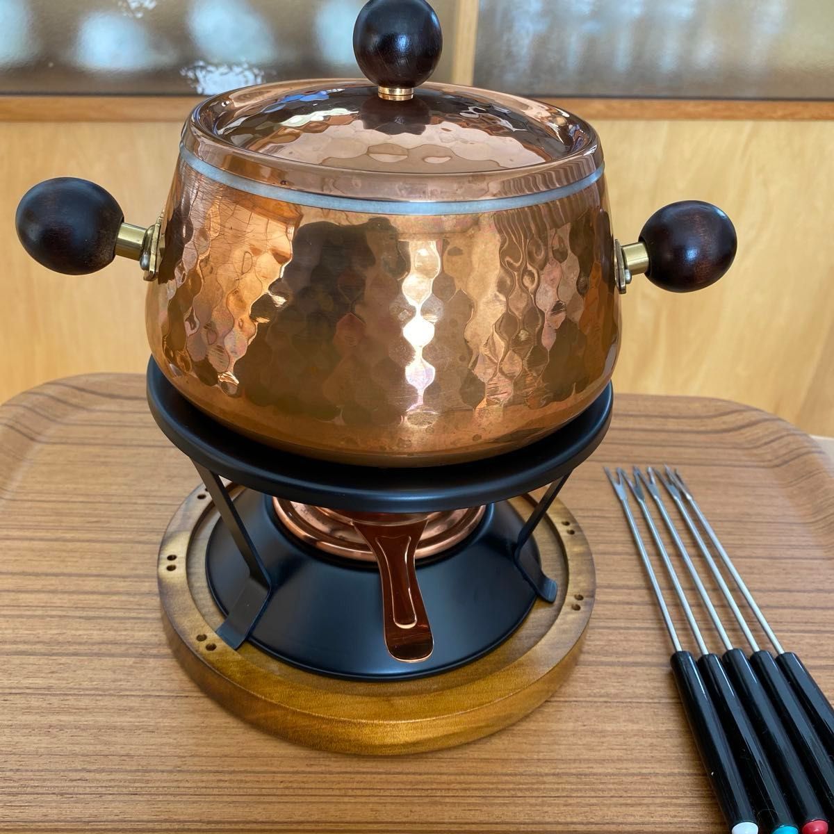 新光金属 COPPER 100 HOME WARE チーズフォンデュ 銅鍋 銅製 新光金属 COPPER 100 HOME WARE チーズフォンデュ 銅鍋 銅製