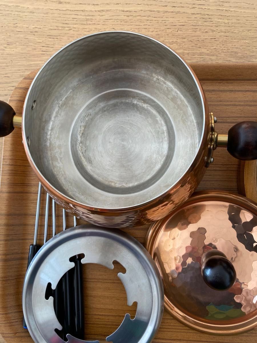 新光金属 COPPER 100 HOME WARE チーズフォンデュ 銅鍋 銅製 新光金属 COPPER 100 HOME WARE チーズフォンデュ 銅鍋 銅製