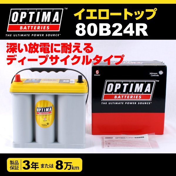 80B24R OPTIMA バッテリー トヨタ ヴェロッサ YT80B24R 新品_画像1