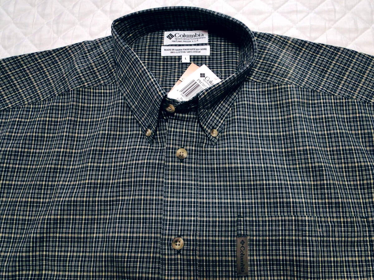 90's コロンビア COLUMBIA L/S ボタンダウン チェックシャツ long sleeve B/D shirts デッドストック ・送料込
