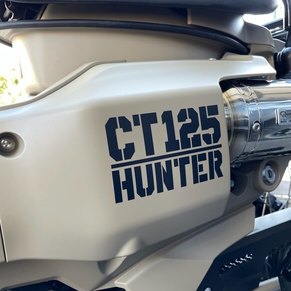 ハンターカブ CT125 ステッカー Aタイプ サイドボックスデカール2枚セット ミリタリー系 ステンシル カッティングシート カスタム_画像3