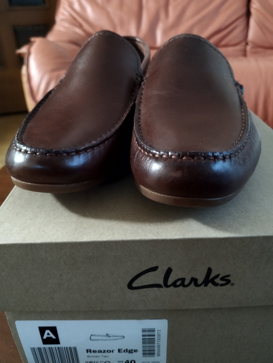 新品　Clarks クラークス　ドライビングシューズ　茶　表示サイズ6,5 実寸25〜25.5Cm_画像7