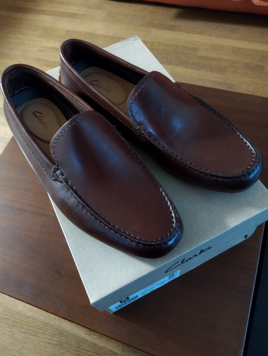  новый товар Clarks Clarks обувь для вождения чай отображать размер 6,5 полный размер 25~25.5Cm