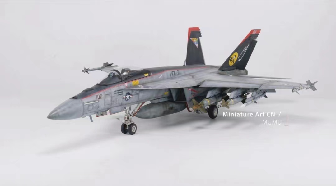 1/48 America navy F/A-18E super Hornet construction painted final product 