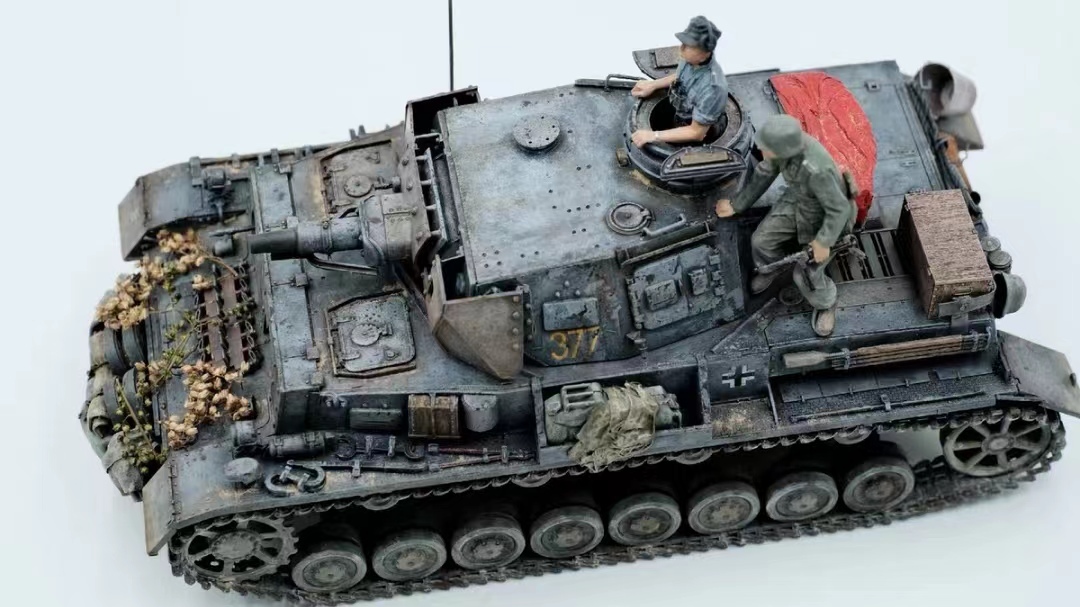 1/35 Germany Ⅳ number tank F type construction painted final product figure doll 2 body attaching 