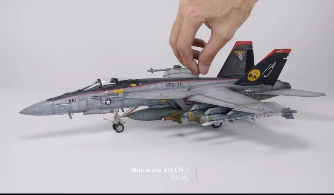 1/48 America navy F/A-18E super Hornet construction painted final product 