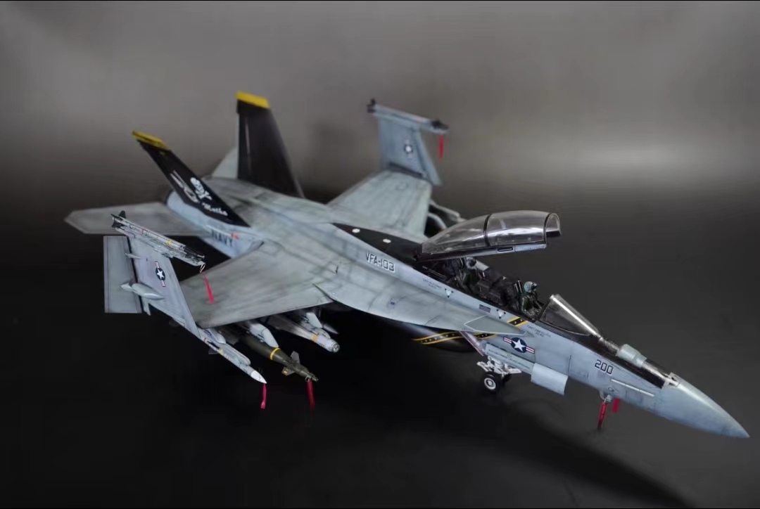 1/48 America navy F-18F super Hornet construction painted final product 