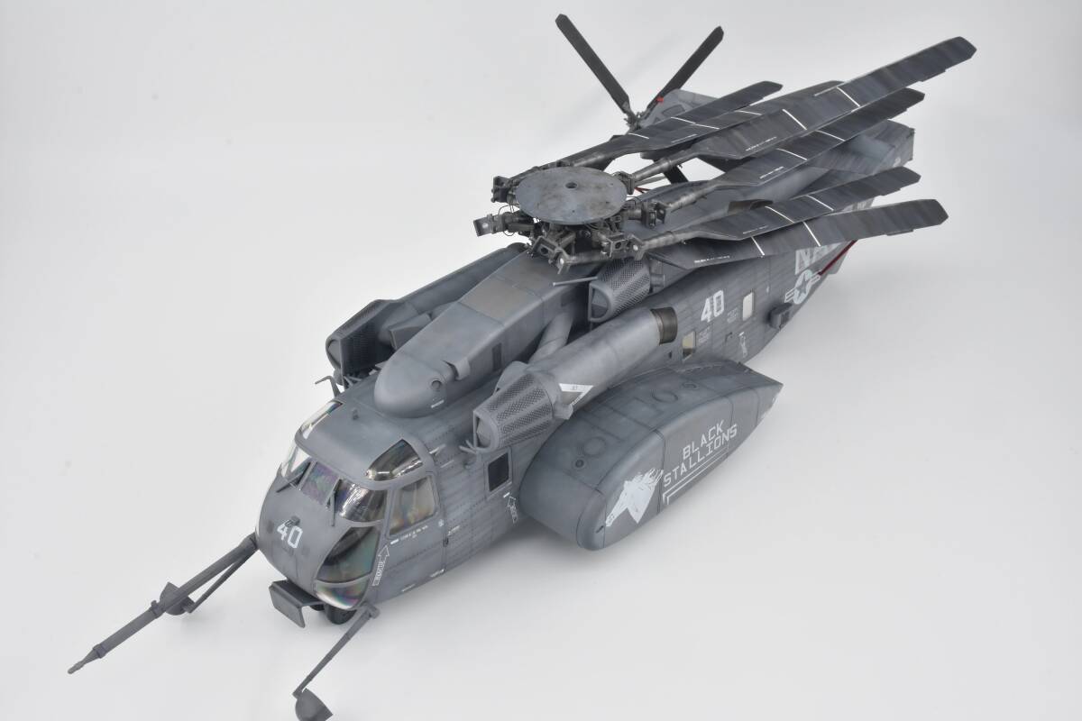  red temi-1/48 America navy MH-53 helicopter construction painted final product 