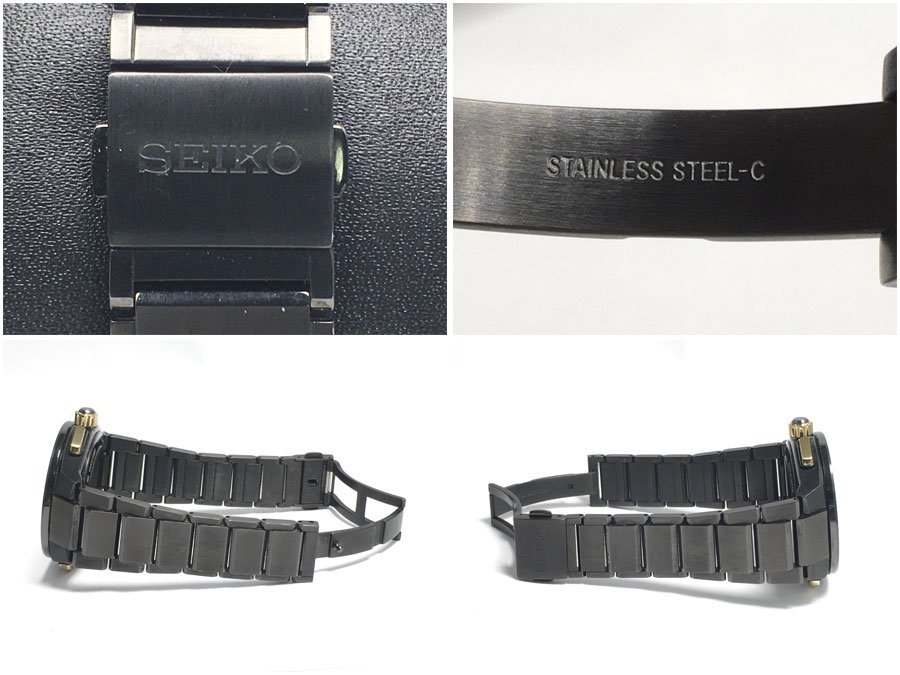 ☆動作品☆SEIKO セイコー BRIGHTZ ブライツ 8B92-0AG0 ソーラー電波 腕時計 047-800 800本限定 ブラック×ゴールド 箱付き_画像7