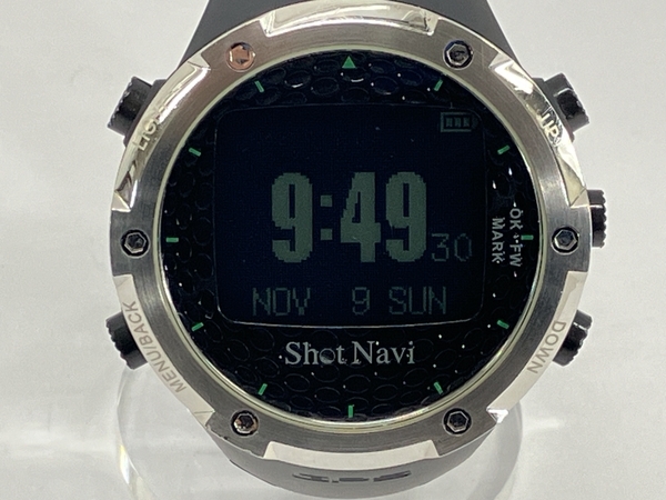 Shot Navi W1-FW ゴルフウォッチ GPS ゴルフナビ 腕時計型 ブラック ショットナビ 中古 W8445669_画像4