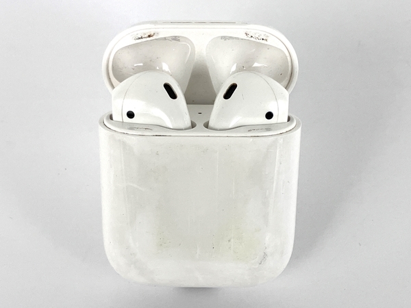 Apple Air pods MV7N2J/A 第2世代 ワイヤレス充電非対応 ワイヤレス イヤホン 中古 Y8470172_画像1