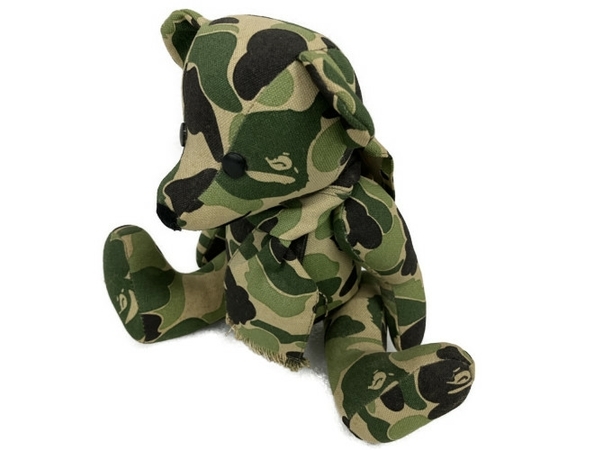 A BATHING APE テディベア 迷彩 アベイシングエイプ くま ぬいぐるみ 中古 S8514601_画像1