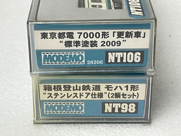 MODEMOモデモ NT98箱根登山鉄道モハ1形ステンレスドア仕様 NT106東京都電7000形更新車標準塗装2009 セットNゲージ鉄道模型 中古 S8415804_画像9