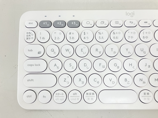 【1円】Logicool ロジクール Bluetooth キーボード K380 PC周辺機器 ホワイト ジャンク K8318389_画像7