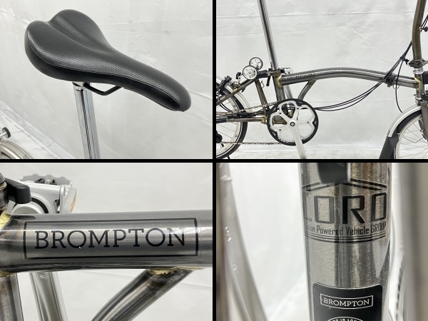 BROMPTON S6L 2018年モデル RAWカラー 折りたたみ 自転車 16インチ ミニベロ ブロンプトン 中古 O8480821_画像4