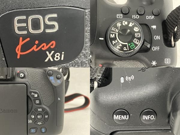 Canon EOS kiss X8i 55-250mm 18-55mm ダブル レンズ キット 一眼レフ カメラ キャノン 中古 良好 S8481510_画像4