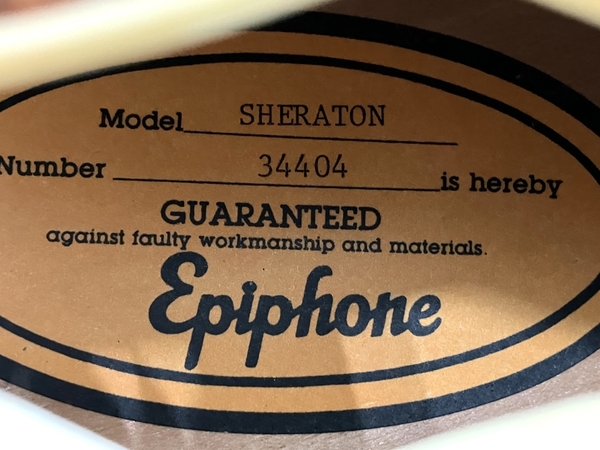Epiphone SHERATON セミアコ ハードケース付 訳有 Y8519121_画像4
