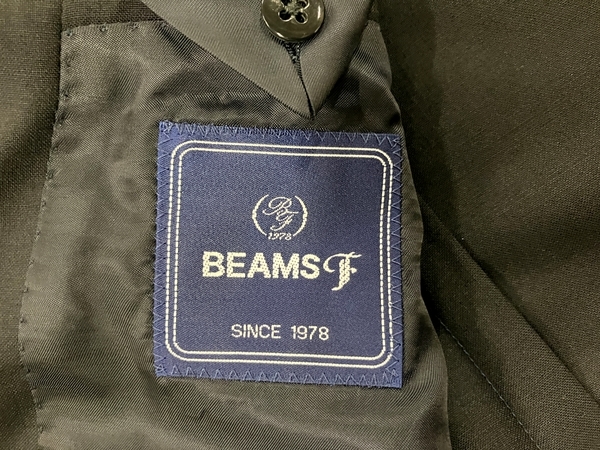 BEAMS F ビームスエフ セットアップスーツ シングルスーツ シンプル 無地 ブラック メンズ 中古 美品 B8468752_画像6