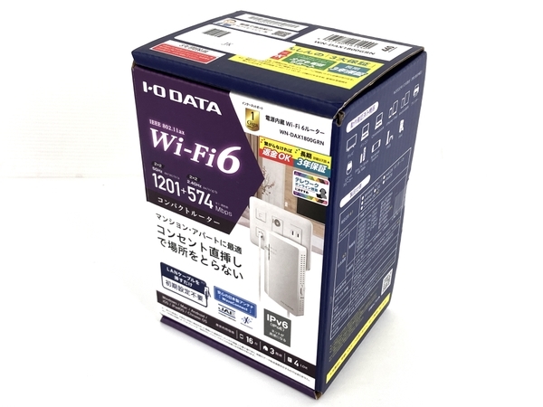 IO DATA WN-DAX1800GRN 電源内蔵 Wi-Fi 6 対応 ルーター 中古 良好 Y8544342_画像2