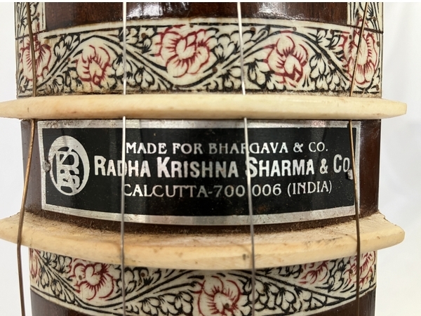 【引取限定】 RADHA KRISHNA SHARMA CALCUTTA-700 600 タンプーラ インド 民族 弦楽器 中古 直 W8552609_画像9