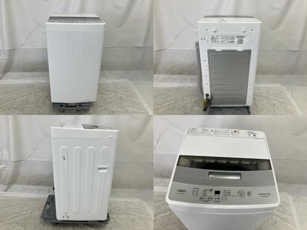 【引取限定】【1円】AQUA AQW-S45JBK 2021年製 全自動洗濯機 4.5kg 縦型 中古 直 W8437153_画像4