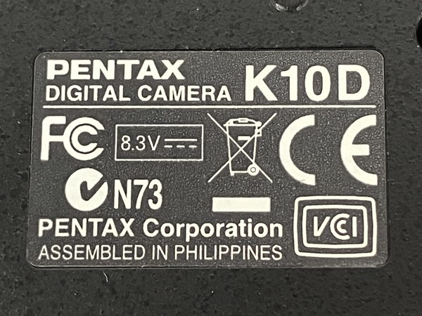 PENTAX K10D ボディ Smc Pentax-DA L 18-50mm F4-5.6 DC WR RE White レンズ付き カメラ 中古 訳有 Y8502210_画像3