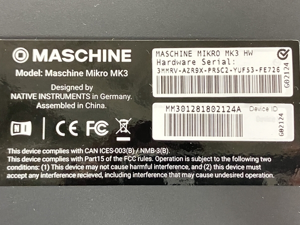 Native Instruments MASCHINE MIKRO MK3 MIDIキーボード MIDIコントローラー ジャンク W8544050_画像8