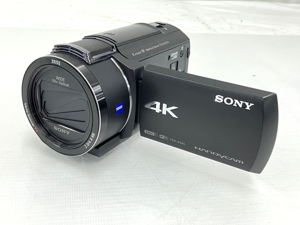 SONY ソニー FDR-AX45 ビデオカメラ ハンディカム 4K カメラ ブロンズブラウン バッテリー無し 中古T8509491_画像1