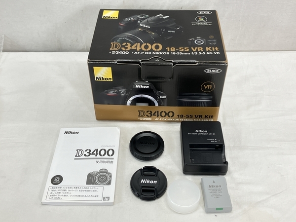 Nikon ニコン デジタルカメラ D3400 18-55 VR レンズキット 一眼レフ カメラ 中古 W8570468_画像2