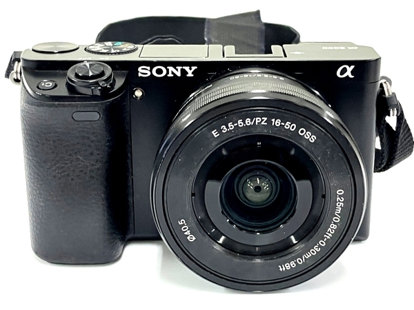 Sony α6000 デジタルカメラ SELP1650レンズ付き 予備バッテリー充電器、カメラカバー付き 中古 T8544610_画像1