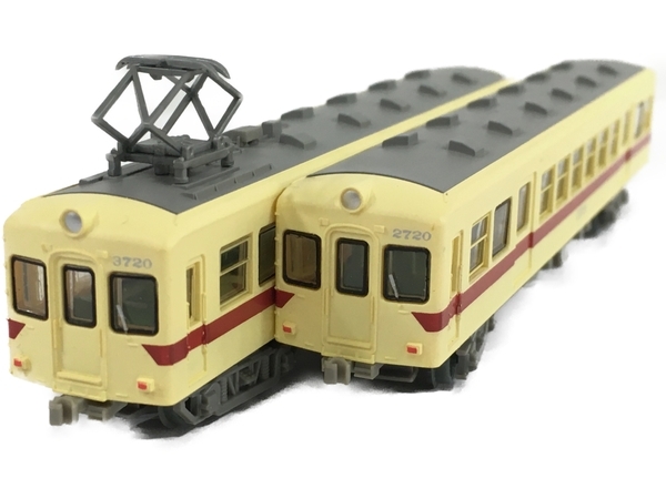 鉄道コレクション 名鉄 3700系 HL車 ストロークリーム 赤帯 2両セット Nゲージ 鉄道模型 中古 N8405574_画像1