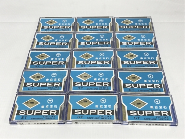 【1円】 東京宝石 SUPER ST DELUXE SAPPHIRE NEEDLE レコード 針 15個 交換針 長期 保管品 ジャンク F8526075_画像1