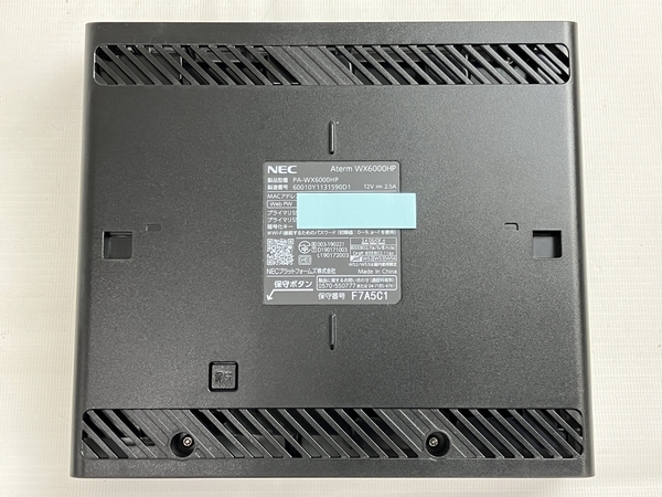 NEC Aterm WX6000HP PA-WX6000HP 無線 Wi-Fi LAN ルーター 中古 N8586883_画像6