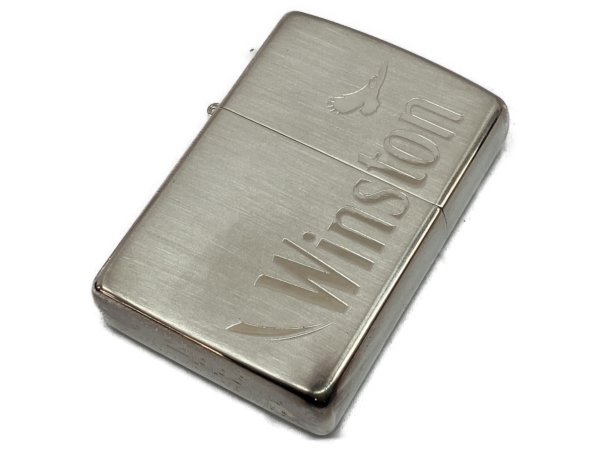 ZIPPO Winston 2015年 販売モデル オイル ライター シルバー ジッポ 中古 良好 C8397110_画像1