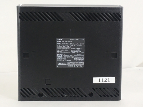 NEC Aterm WX6000HP PA-WX6000HP 無線 Wi-Fi LAN ルーター 中古 N8586950_画像8