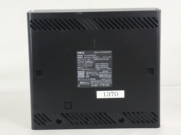 NEC Aterm WX6000HP PA-WX6000HP 無線 Wi-Fi LAN ルーター 中古 N8586946_画像8