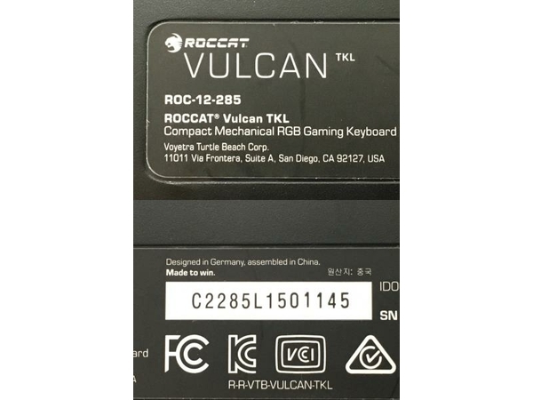 ROCCAT ROC-12-285 VULCAN ゲーミングキーボード PC周辺機器 家電 中古 Y8603738_画像3