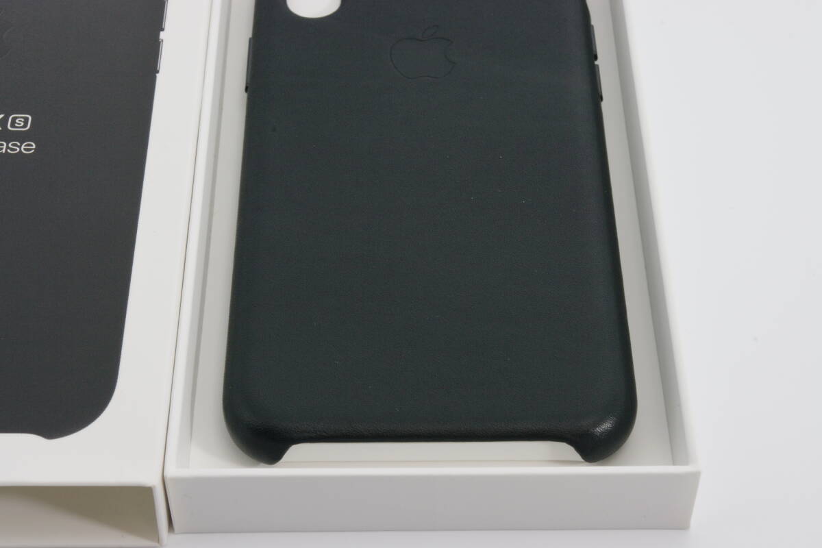 Apple アップル 純正 MRWM2ZM/A iPhone Xs レザーケース ブラック Leather Case Black 美品_画像3