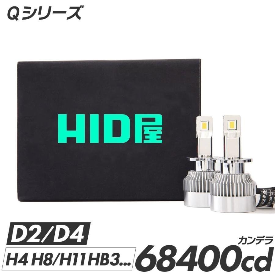 HID屋 LED ヘッドライト Qシリーズ バルブ H4 H8 H11 H16 H10 HB3 HB4 PSX26W D2S D4S 68400cd(カンデラ) 6500k 車検対応 フォグランプ_画像1