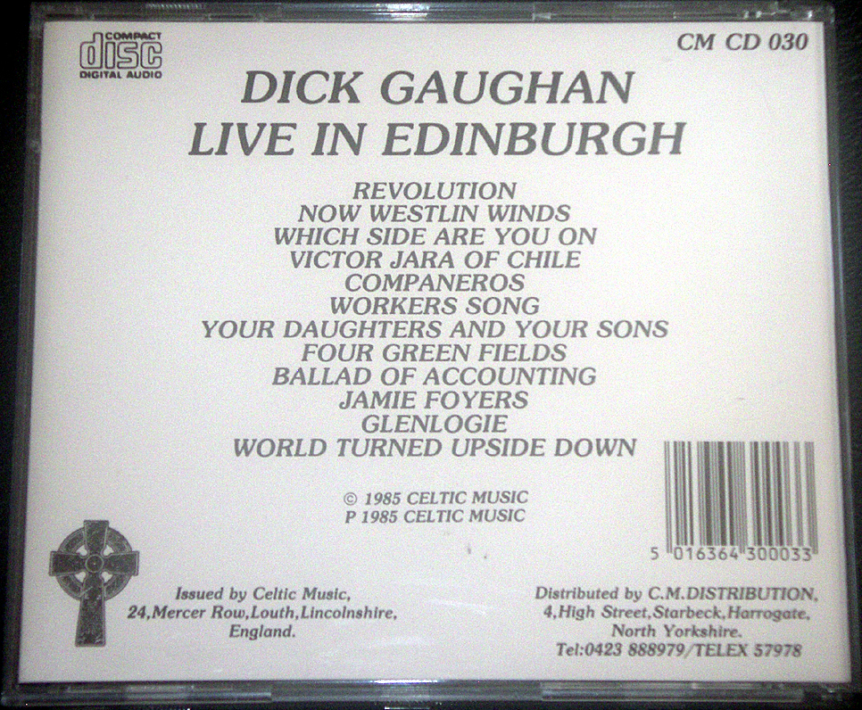  Dick *go- рукоятка DICK GAUGHAN / LIVE IN EDINBURGH