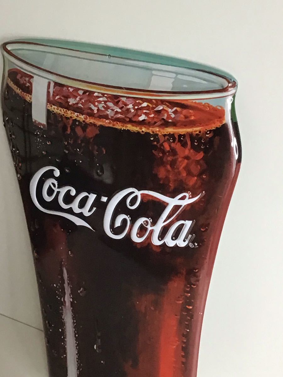 未使用/Coca-cola(コカコーラ)エンボスサインプレート/看板/コカ・コーラ グラス/凹凸/_画像5