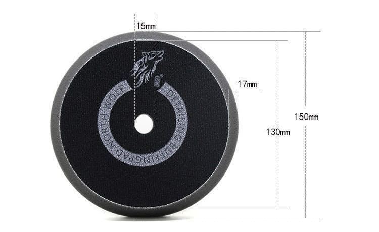 North wolf ブラックテーパーウレタンバフ　2枚　125mm 5インチ　ノースウルフ_画像6