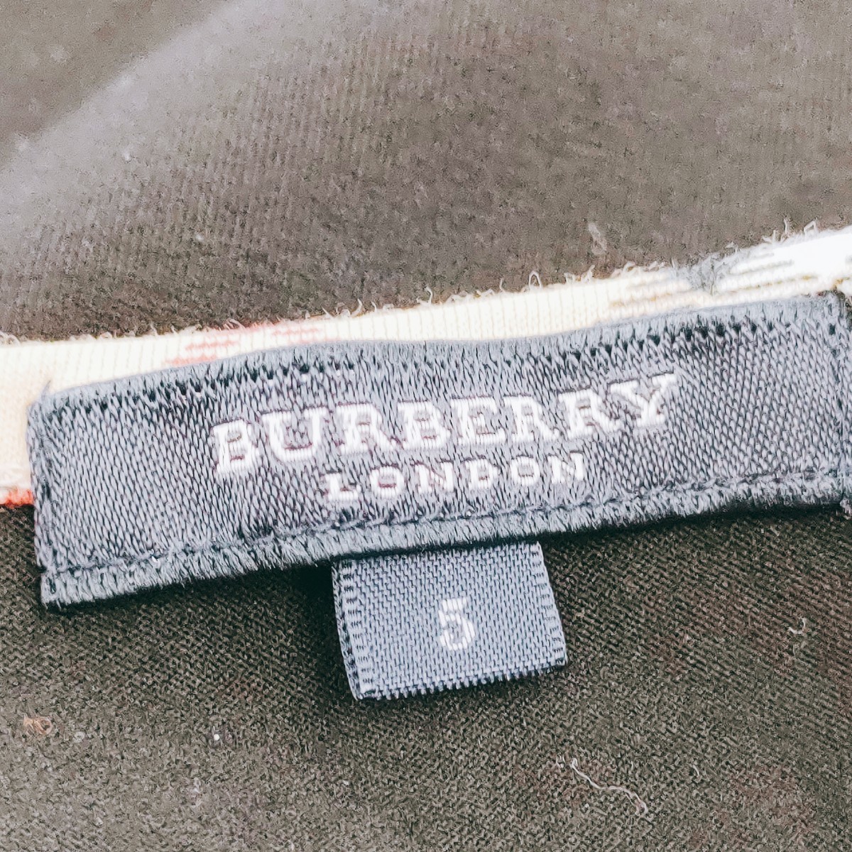 【美品】BURBERRY LONDON バーバリー ロンドン 長袖Tシャツ 七分丈 サイズ5 長袖シャツ 無地 ブラック チェック シャツ Tシャツ A-4_画像7