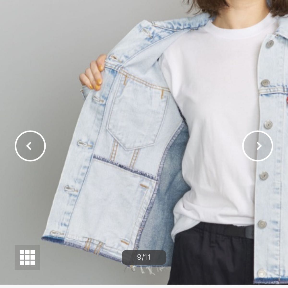 【新品タグ付】LEVI'S PREMIUM リーバイス プレミアム カットオフ リメイク風 Gジャン デニムジャケットSサイズ