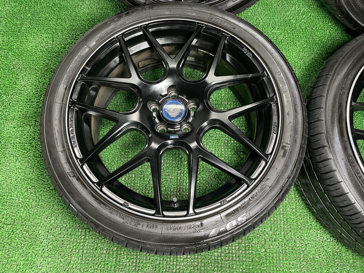 【1円スタート】美品 weds(ウェッズ) LEONIS(レオニス) NAVIA 02 5穴 18インチ 7J +47 PCD100 TOYO トーヨー 225/40R18 セダン等_画像2