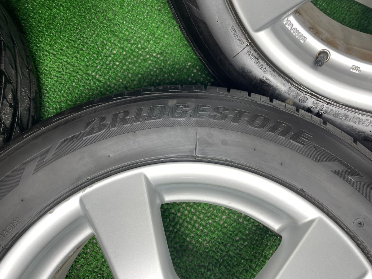 バリ溝 ラジアルタイヤ GRASS CF 5本スポークホイール 16インチ6.5J +48 5H PCD114.3 205/60R16 BRIDGESTONE LUFT RV Ⅱ 2022年8周製造 _画像6