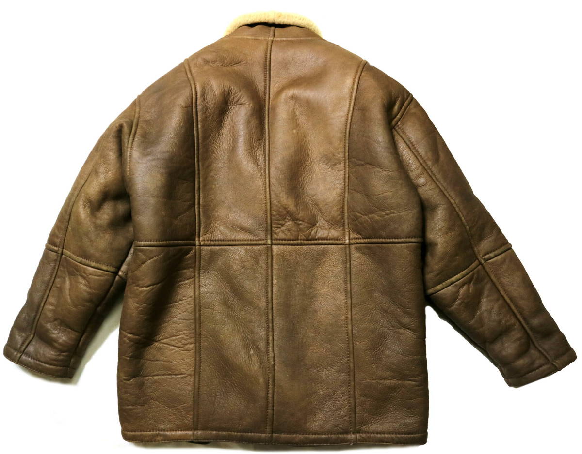  a little rough / excellent!* thick sheep leather mouton coat *2XL size corresponding ( height 175-182 centimeter rank )