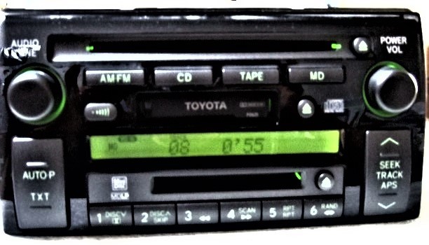 ** Toyota 86120-33430 MD/CD/ cassette player O/H ending working properly goods **